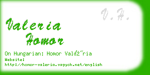 valeria homor business card